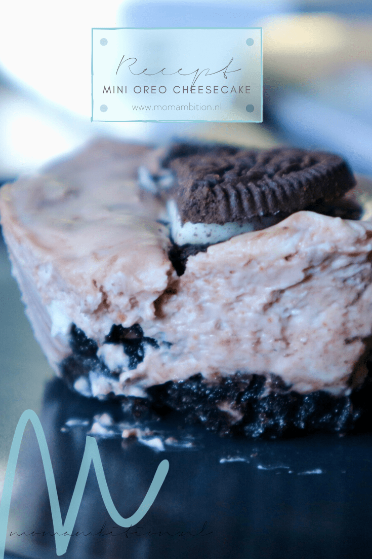 Recept | No Bake Mini Oreo Cheesecake met (Milka) chocolade momambition.nl recept